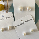 Sterling Silver Freshwater Pearl Stud Earrings